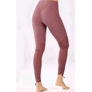 Fabletics PureLuxe Women's Adjustable Length Dusty Rose Mauve Pink Leggings Sz S